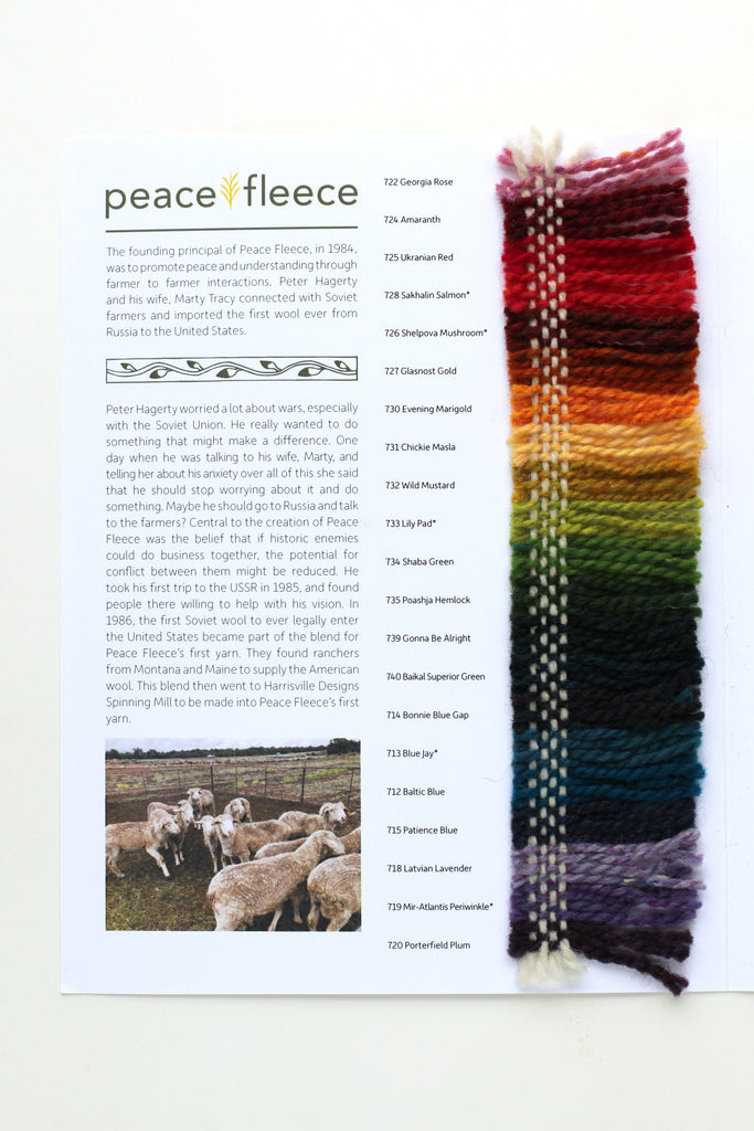 Peace Fleece Color Card